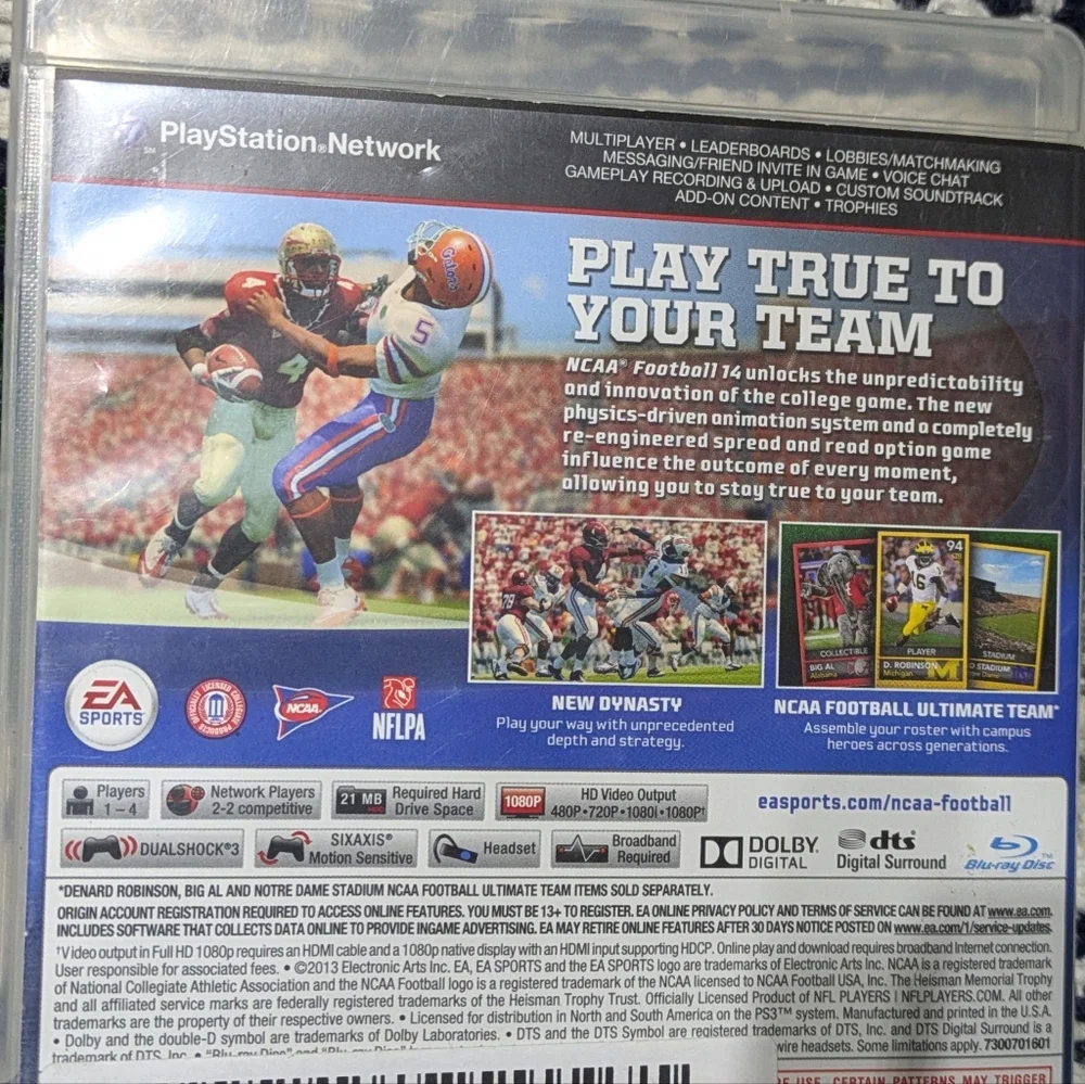 NCAA FOOTBALL 14 | Sony PS3 | CIB | VG+ - Picture 4 of 4